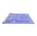 Sideview of Machine Washable Abstract Blue Modern Rug, wshabs1236blu