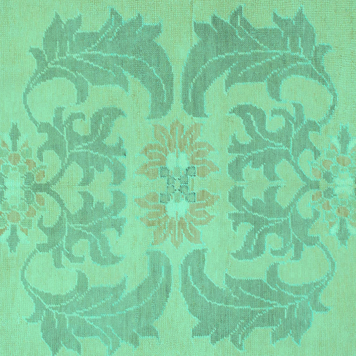 Square Abstract Turquoise Modern Rug, abs1236turq