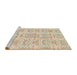 Sideview of Machine Washable Abstract Brown Sugar Brown Rug, wshabs1237