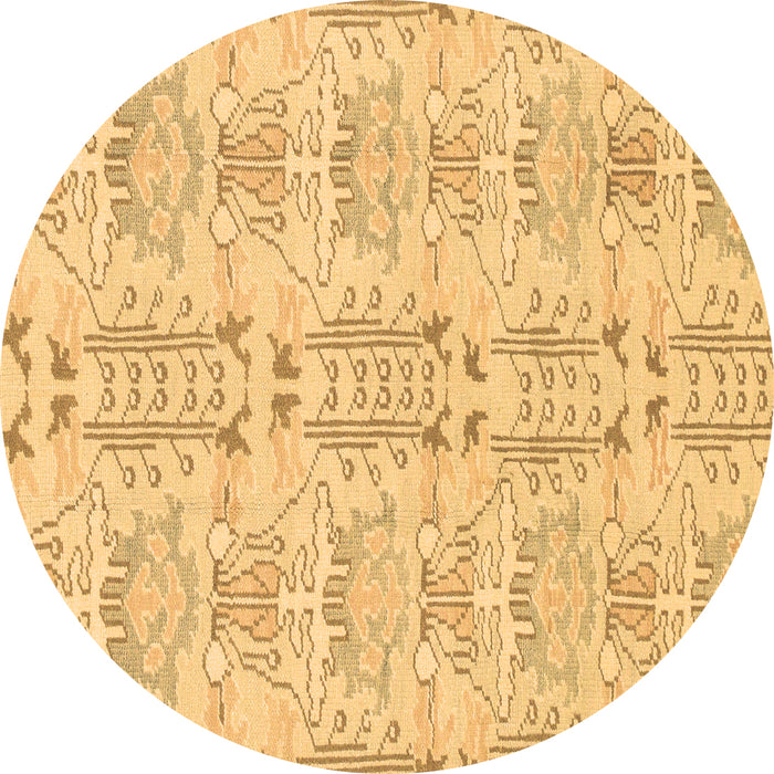 Round Machine Washable Abstract Brown Modern Rug, wshabs1237brn