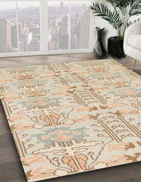 Abstract Brown Modern Rug, abs1237