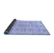 Sideview of Abstract Blue Modern Rug, abs1237blu