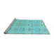 Sideview of Machine Washable Abstract Light Blue Modern Rug, wshabs1237lblu