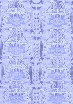 Abstract Blue Modern Rug, abs1237blu