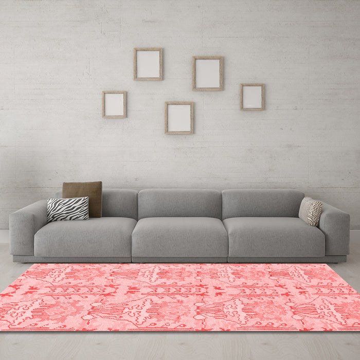 Modern Red Washable Rugs