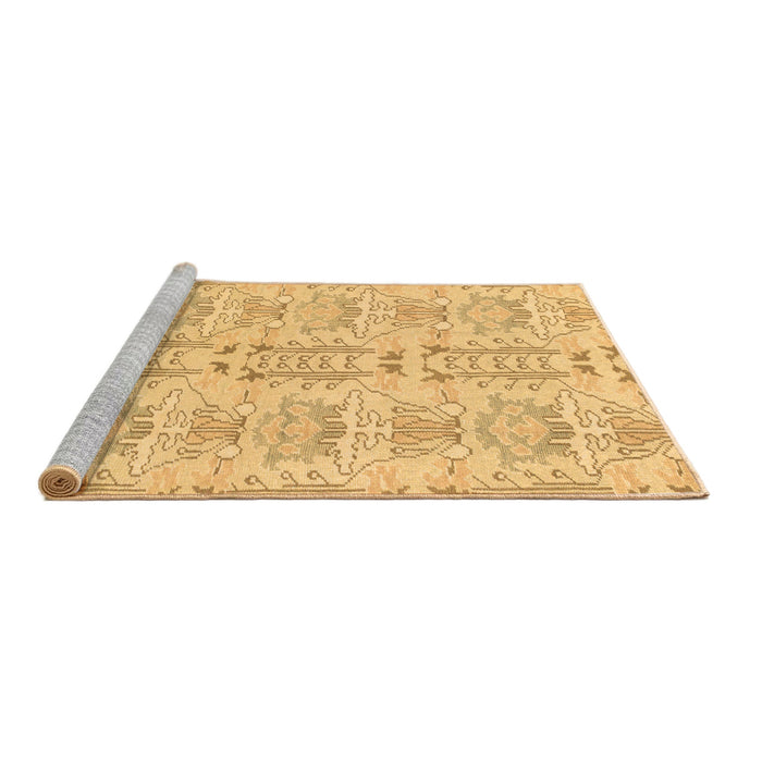 Sideview of Machine Washable Abstract Brown Modern Rug, wshabs1237brn