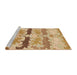 Sideview of Machine Washable Abstract Orange Rug, wshabs1238