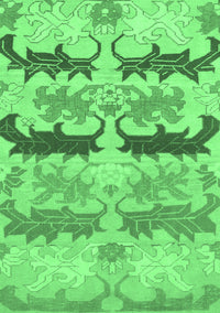 Abstract Emerald Green Modern Rug, abs1238emgrn