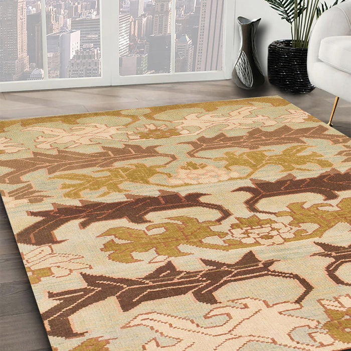 Machine Washable Abstract Orange Rug in a Family Room, wshabs1238