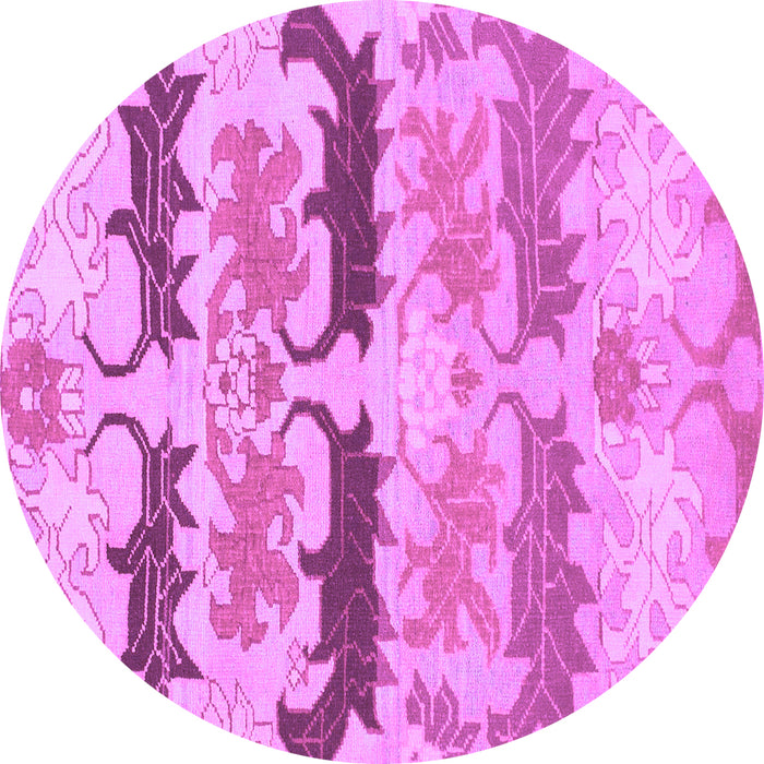 Round Machine Washable Abstract Purple Modern Area Rugs, wshabs1238pur