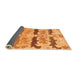 Sideview of Abstract Orange Modern Rug, abs1238org