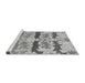 Sideview of Machine Washable Abstract Gray Modern Rug, wshabs1238gry