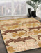 Abstract Orange Modern Rug in Family Room, abs1238