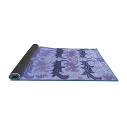 Sideview of Abstract Blue Modern Rug, abs1238blu