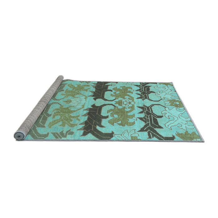 Sideview of Machine Washable Abstract Light Blue Modern Rug, wshabs1238lblu