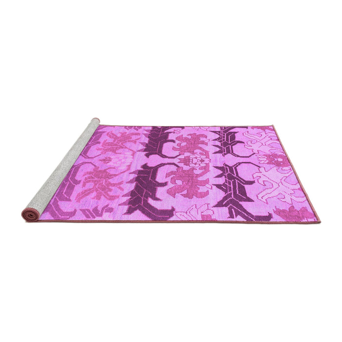 Sideview of Machine Washable Abstract Purple Modern Area Rugs, wshabs1238pur