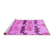 Sideview of Machine Washable Abstract Purple Modern Area Rugs, wshabs1238pur