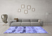 Machine Washable Abstract Blue Modern Rug in a Living Room, wshabs1238blu