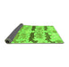 Sideview of Abstract Green Modern Rug, abs1238grn