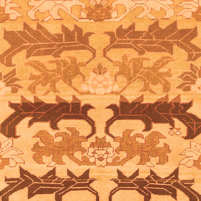 Machine Washable Abstract Orange Modern Area Rugs, wshabs1238org