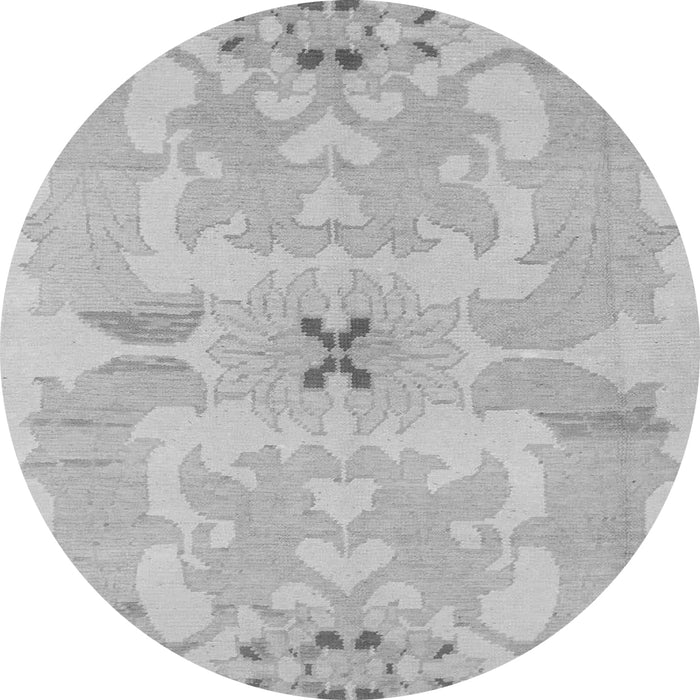 Round Machine Washable Abstract Gray Modern Rug, wshabs1239gry
