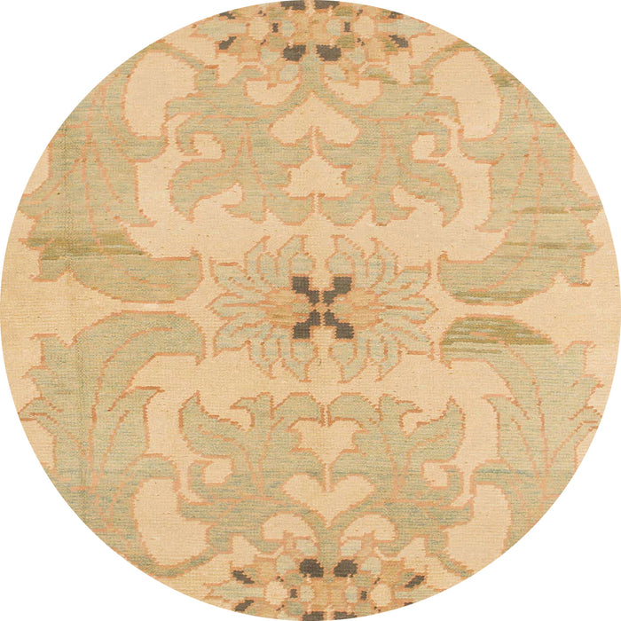 Round Abstract Orange Modern Rug, abs1239