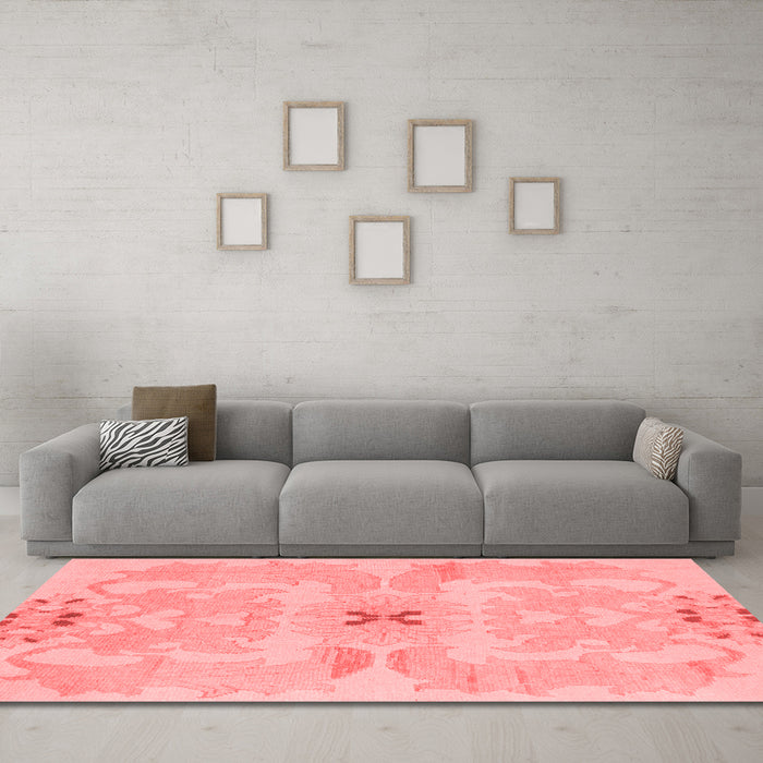 Modern Red Washable Rugs