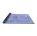 Sideview of Abstract Blue Modern Rug, abs1239blu