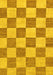 Machine Washable Checkered Yellow Modern Rug, wshabs123yw