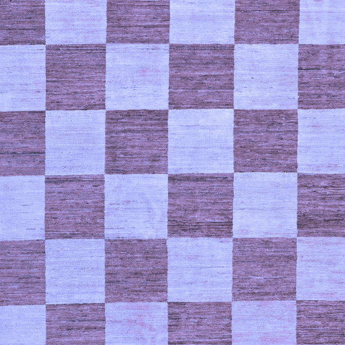 Checkered Blue Modern Rug, abs123blu