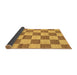 Sideview of Checkered Brown Modern Rug, abs123brn