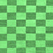 Square Checkered Emerald Green Modern Rug, abs123emgrn