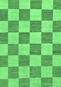 Checkered Emerald Green Modern Rug, abs123emgrn