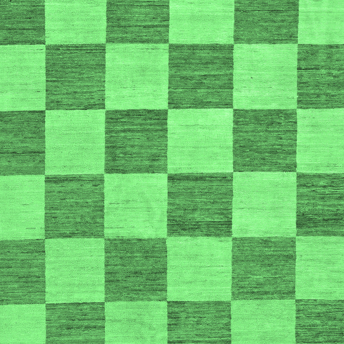 Checkered Emerald Green Modern Rug, abs123emgrn