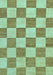 Machine Washable Checkered Light Blue Modern Rug, wshabs123lblu