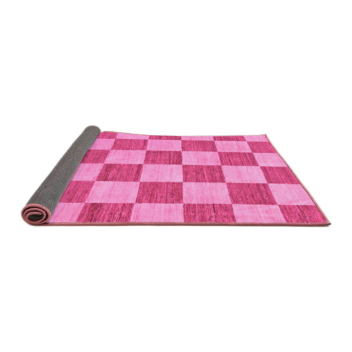 Sideview of Checkered Pink Modern Rug, abs123pnk