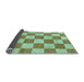 Sideview of Checkered Light Blue Modern Rug, abs123lblu