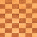 Square Checkered Orange Modern Rug, abs123org