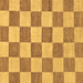 Square Machine Washable Checkered Brown Modern Rug, wshabs123brn