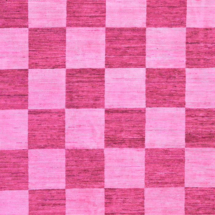 Machine Washable Checkered Pink Modern Rug, wshabs123pnk