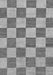 Machine Washable Checkered Gray Modern Rug, wshabs123gry