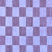 Square Checkered Blue Modern Rug, abs123blu