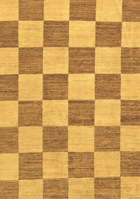 Checkered Brown Modern Rug, abs123brn