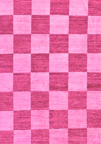 Checkered Pink Modern Rug, abs123pnk