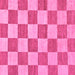 Square Checkered Pink Modern Rug, abs123pnk