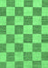 Machine Washable Checkered Emerald Green Modern Area Rugs, wshabs123emgrn