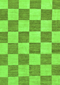 Checkered Green Modern Rug, abs123grn