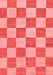 Checkered Red Modern Area Rugs