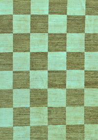 Checkered Light Blue Modern Rug, abs123lblu