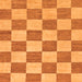 Square Machine Washable Checkered Orange Modern Area Rugs, wshabs123org
